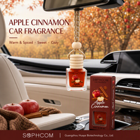 Diffuseur d'huiles essentielles pour voiture, flacon en verre de 8 ml avec bouchon en bois, à suspendre au rétroviseur, cadeau de luxe