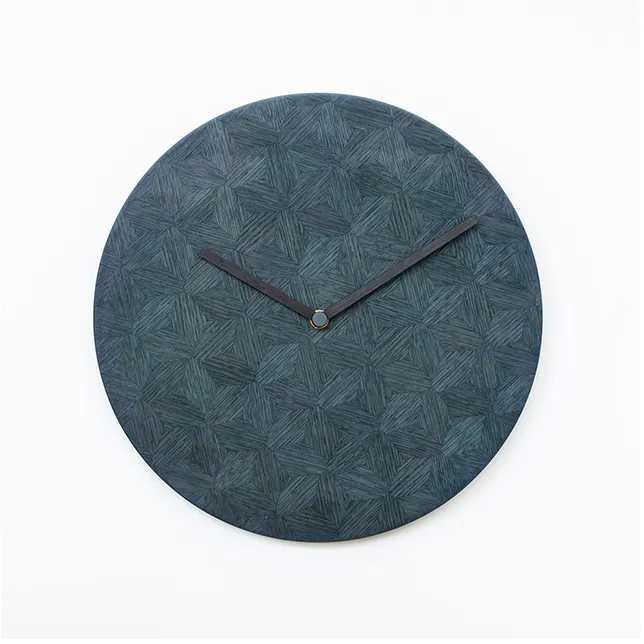 Unique design indigo dyeing vintage watch wood wall clock for sale