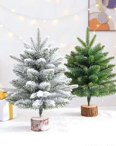 Simulation cryptée ornements d'arbre de Noël décoration mise en scène pied en plastique <span class=keywords><strong>neige</strong></span> floqué arbre de Noël nu - Product Image 5