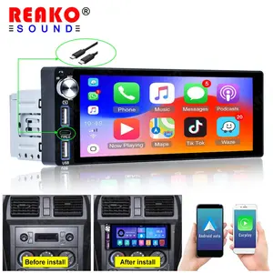 Autoradio Stereo Video 6.9 ''Single Din MP5 Carplay USB Typ C Laden 1 Din Autoradio MP5-Player mit SWC-Fernbedienung