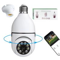 Caméra Ampoule Électrique Sans Fil 2.4G 360° PTZ E27 Multifonctionnelle IP Sécurité LED WiFi CCTV RV ABS 0728