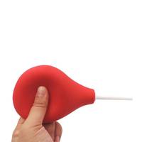 Système de douche rectale en forme de poire de 89 ml, pour lavement et nettoyage anal du côlon, avec boule en silicone bleue, seringue vaginale