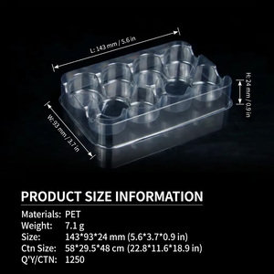 Custom 8 Holes Clear PET Blister <b>Tray</b> Food Grade <b>Plastic</b> Inner Insert <b>Tray</b> for Chocolate Candy Packaging - Product Image 2
