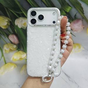 Étui de téléphone portable de luxe antichoc avec chaîne pour <span class=keywords><strong>iPhone</strong></span> 11 12 13 14 15 16 17 Pro Max <span class=keywords><strong>Coque</strong></span> de téléphone en marbre pour <span class=keywords><strong>iPhone</strong></span> - Product Image 4