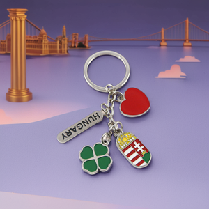 Travelpro tùy chỉnh kim loại lưu niệm vòng chìa khóa với Hungary Logo tag Keychain phụ kiện trái tim hoa quyến rũ móc chìa khóa cho quà lưu niệm - Product Image 6