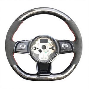 Volant en fibre de carbone <span class=keywords><strong>alcantara</strong></span> personnalisé amélioré DOSPolo <span class=keywords><strong>Golf</strong></span> R 6 <span class=keywords><strong>7</strong></span> 8 MK6 MK7 GTi Passat B7 B8 Jetta - Product Image 1