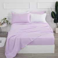 Ensemble de draps de lit personnalisés de style européen 4 pièces 300tc 100% coton certifié OEKO-TEX respectueux de l'environnement avec rideaux