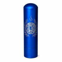 Inhalateur nasal en métal bleu foncé en gros en stock 5 ml Huile essentielle Aromathérapie Tube rechargeable Logo personnalisé Livraison rapide