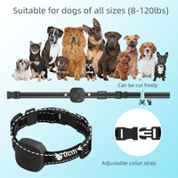 Collier de dressage anti-aboiement intelligent rechargeable, étanche, en plastique, avec télécommande automatique (bip et vibration), sûr pour les chiens