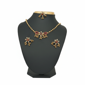 Ensemble de collier ras de cou en pierre autrichienne plaqué or 10573861 Ensembles de bijoux fins exquis - Product Image 2