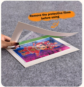 Cadres <span class=keywords><strong>photo</strong></span> pour enfants <span class=keywords><strong>pas</strong></span> chers A3/A4 en carton blanc et coloré, réglables pour montage mural et <span class=keywords><strong>sur</strong></span> table - Product Image 4