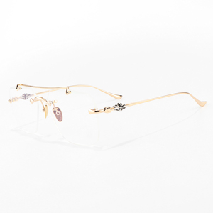 Monture de lunettes de luxe pour femmes, grande taille, motif mat, design rétro moderne, pilote, sans monture, optique, sur ordonnance, presbytie - Product Image 2