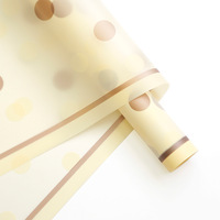 Buket Korea buatan tangan hadiah pembungkus bunga lucu Cemerlang desain polkadot tahan air Matte Resin bungkus Hadiah