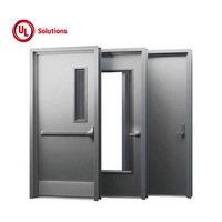 Puertas Batientes de Acero Minimalistas para Uso Interior en Hospitales y Escuelas, Resistentes a los Arañazos e Insonorizadas