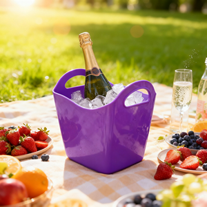 New nhựa <span class=keywords><strong>Durable</strong></span> xách tay lớn 6L <span class=keywords><strong>Ice</strong></span> Wine Cooler <span class=keywords><strong>Bucket</strong></span> với thiết kế hiện đại cho các bên nhà hàng quán bar khuyến mại sử dụng - Product Image 4