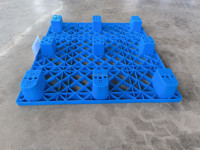 Palette en plastique injecté utilisable avec chariot élévateur, palette moulée par injection personnalisée pour l'entreposage en usine et en entrepôt