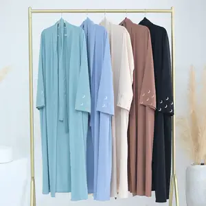 Loriya Nida Moon ricamo Abaya nuovo abbigliamento islamico da donna XXL Dubai abito modesto per musulmani ispirato mediorientale - Product Image 2
