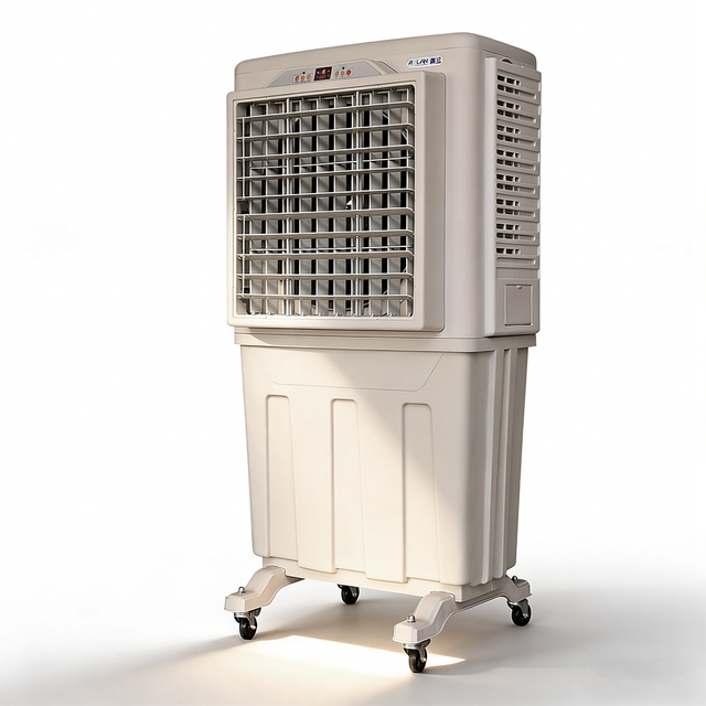 6000m³/h Portable Desert Evaporative Cooler 120L Big Water Tank Wheeled Air Cooler for Home Office Warehouse Commercial Use