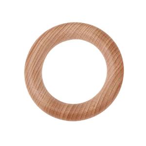 Ecológico Grabado Log Color Haya Anillo de madera Bolso Bebé Molar Juguete - Product Image 1