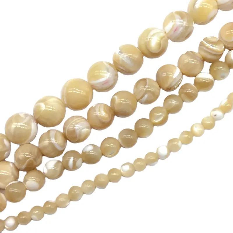 MotherのPearl Beads MOP Natural Pearl Shell Beads Round Smooth For DIY Fashion Jewelry Making 4ミリメートル6ミリメートル8ミリメートル10ミリメートル