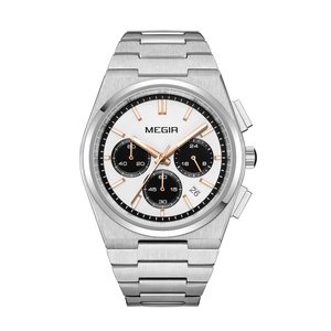 Relojes Megir 8402 para Hombre, Reloj de Cuarzo de Acero Inoxidable de Lujo, Resistente al Agua 5 ATM - Product Image 1