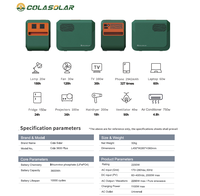 Cola Solar 3600 Plus Tragbarer Stromgenerator 2200W MPPT LiFePO4 Reine Sinuswelle Solarmodul Heim-Solarsystem Notstromversorgung