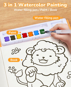 Libros de Colorear con Agua Joycat, Juguetes Educativos para Niños Pequeños, Tema de Conocimiento Común, Libro de Pintura con Acuarelas y Papel de Dibujo - Product Image 4