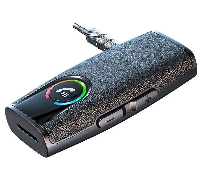 GR03ワイヤレスオーディオ3.5mmAux Bluetooth5.3レシーバーハンズフリーコールカーキット3dミュージックアダプターステレオBluetoothレシーバー車用