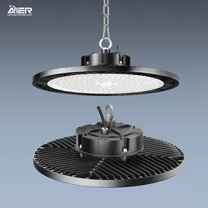 Lampu Led dalam ruangan Super terang 200w 22000LM, lampu Led Ufo Teluk tinggi cahaya dalam ruangan Led untuk garasi pabrik bengkel gudang gudang