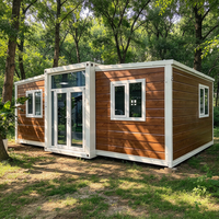 Maison Modulaire Préfabriquée Extensible à Double Aile, Vente Directe Usine, Cabane Moderne pour Hôtel de Charme, Bureau, Usage Résidentiel et Extérieur