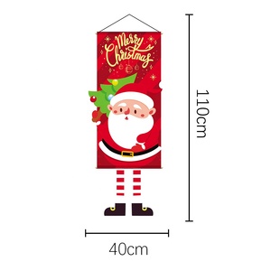 Venta caliente Navidad creativo muñeco de nieve <span class=keywords><strong>Santa</strong></span> Claus banderas colgantes accesorios de decoración adornos de ambiente para el hogar - Product Image 2