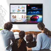 Tableau blanc interactif 4K avec écran plat 65 75 86 pouces, projecteur interactif intelligent pour tableau de réunion 65 pouces