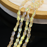 8 Styles de perles en verre cristal en forme de poisson bleu violet clair perles de poisson pour bracelet à bricoler soi-même colliers faisant des perles Arts Craft
