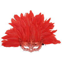 Masque de carnaval demi-visage, masque à plumes pour bal masqué, défilé de carnaval, fête, célébration, performance HC011