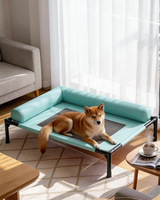 Lit surélevé personnalisable de haute qualité pour chien, chat, lapin, rembourré, avec rebord, imperméable, durable, facile à nettoyer, meubles multifonctionnels pour animaux de compagnie