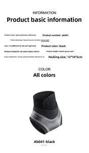 Attrezzatura Protettiva Sportiva Traspirante e Leggera, Supporto <span class=keywords><strong>per</strong></span> Caviglia con Chiusura a Strappo, Anti-Entorsione <span class=keywords><strong>per</strong></span> Basket e Danza - Product Image 6