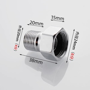 Conexión de tubería de acero inoxidable, 20mm de diámetro exterior, 24mm de diámetro interior, junta hexagonal para conexión de tuberías de agua - Product Image 1