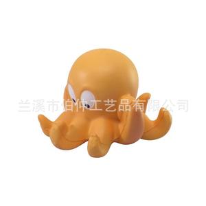Balle anti-stress pieuvre en PU souple et mignonne, couleur orange, pour les 14 ans et plus, livraison directe d'usine - Product Image 3