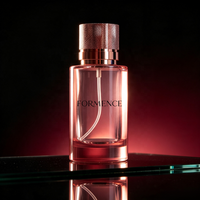 Bouteilles de parfum en verre cylindriques personnalisées avec bouchon magnétique en zamac, 50 ml et 100 ml, fourniture directe usine