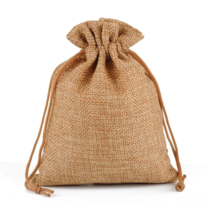 Wholesale Custom Logo Reusable Eco-Friendly Natural Jute Fabric <b>Folding</b> Drawstring Pouch <b>Bag</b> Customized Color Design for - Product Image 5