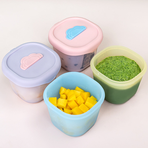 Cuenco de silicona de grado alimenticio para niños de 120ml, sin BPA, apto para <span class=keywords><strong>microondas</strong></span>, fácil de <span class=keywords><strong>limpiar</strong></span>, irrompible para la caja de alimentos complementarios del bebé - Product Image 3