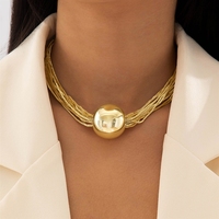 Bijoux transfrontaliers européens et américains, pendentifs tendance hip-hop, colliers, chaînes multicouches, clavicule, élégants