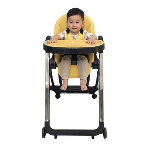 Silla de Alimentación para Bebés IVOLIA con Bandeja Doble Ajustable, Muebles para Bebés, Bandeja de Plástico de Color, <span class=keywords><strong>Trona</strong></span> para Niños - Product Image 1