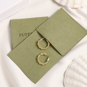 PUPPYSEW Microfiber Jewelry Pouch Bag, High Quality Jewelry <b>Envelope</b> Pouches Earrings Necklace Pouch With Logo - Product Image 2