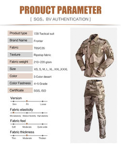 Uniforme de combat Fronter pour <span class=keywords><strong>homme</strong></span>, camouflage désertique tricolore, 728 - Product Image 3