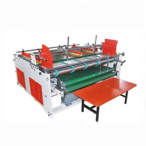 High quality semi-automatic carton box pressing gluing machine / cardboard box pasting forming machine