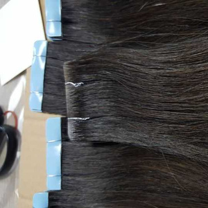 Trama diritta della pelle dell'unità di elaborazione allineata nastro di iniezione della cuticola in capelli adesivi senza cuciture estensioni dei capelli del nastro iniettato invisibile vergine - Product Image 3