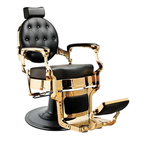 Chaise de barbier pliante hydraulique en acier inoxydable de haute qualité, en cuir vert, portable, moderne et luxueuse - Product Image 6