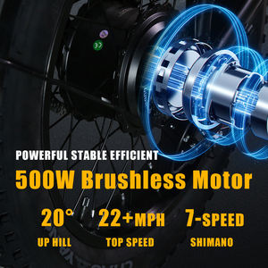 Tourwheel Conveniente bicicleta eléctrica plegable 48V 350W 500W Fat Tier Bike/ODM OEM <span class=keywords><strong>Hybrid</strong></span> Disc Brake Ebike - Product Image 4