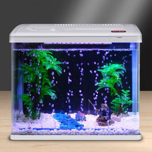 Fish Tank <span class=keywords><strong>Aquarium</strong></span> Goldfish Tank Petit verre écologique Table Top Betta Tank - Product Image 5